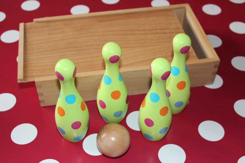 elc wooden skittles